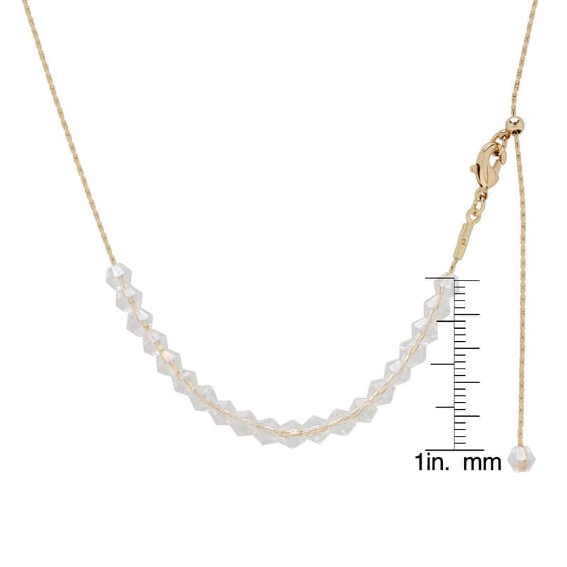 Victoria Townsend Gold Plated White Crystal Adjustable Necklace