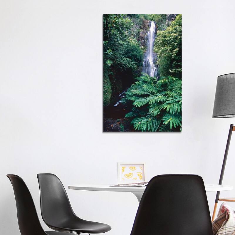 iCanvas "Wailua Falls on the Road To Hana, Maui, Hawaii" by George Oze Canvas Print - 40x26x1.5