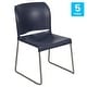 preview thumbnail 2 of 88, 5 Pack 880 lb. Capacity Full Back Contoured Sled Base Stack Chair - 23.75"D x 19.5"W x 32"H