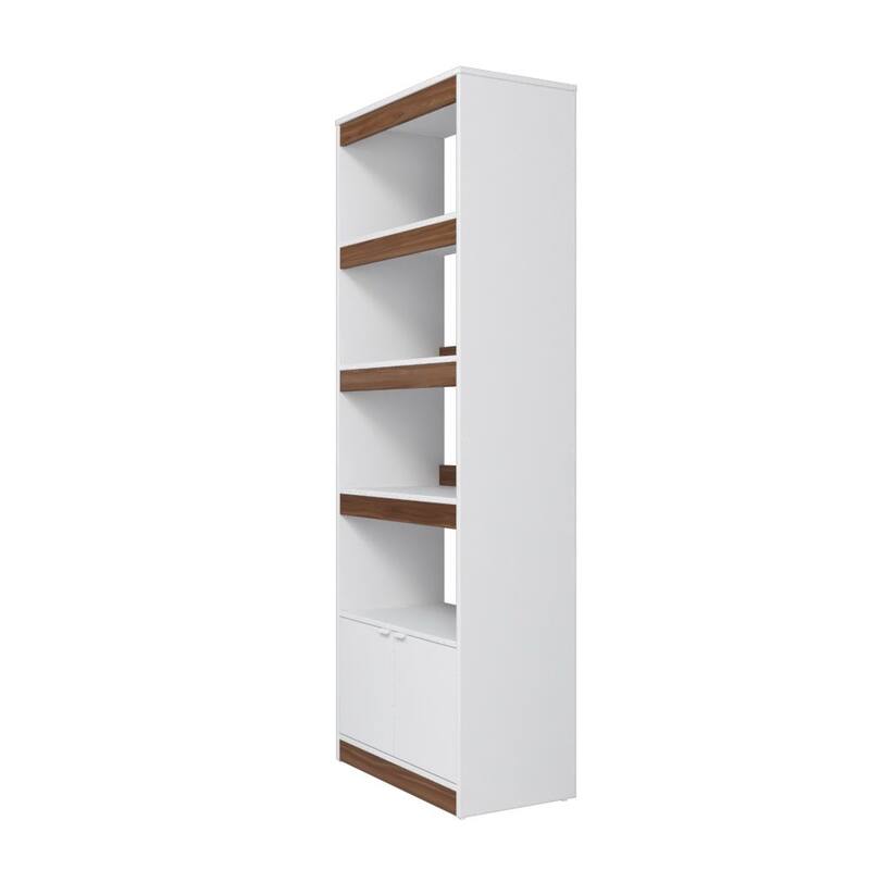 Manhattan Comfort Mid-Century Ratzer 5 Shelf Bookcase