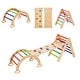 preview thumbnail 2 of 42, Wood Climbing Toy Set Pine 5-in-1 Play Gym for Kid's M - Multi