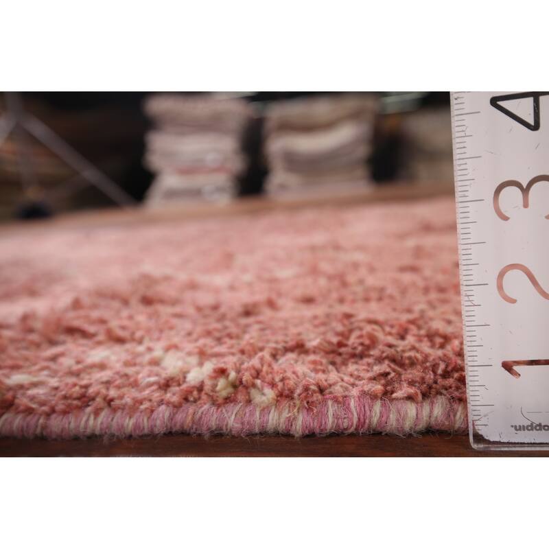 Moroccan Accent Rug Hand-Knotted Geometric Wool Carpet - 3'0" x 5'2"