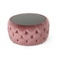 preview thumbnail 16 of 16, Chana Glam Velvet and Tempered Glass Coffee Table Ottoman by Christopher Knight Home