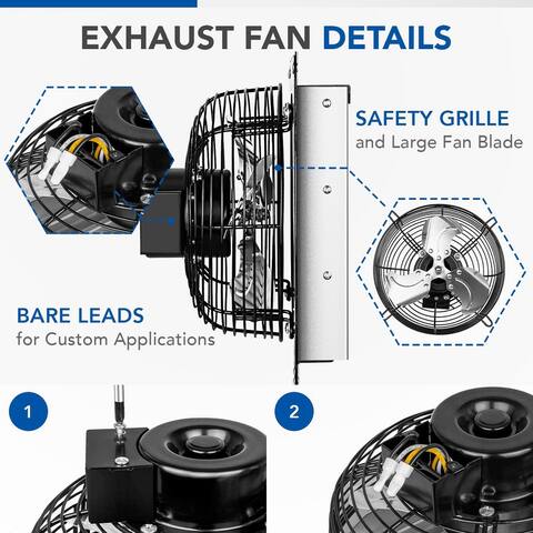 2 Pack 7 Inch Shutter Exhaust Fan