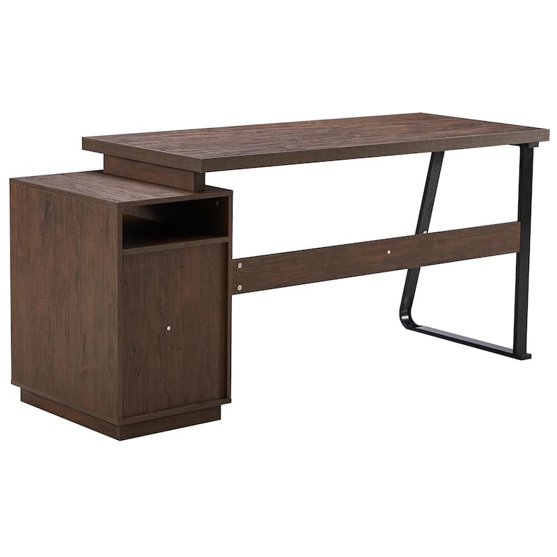 Computer Desk with Drawers,Metal Frame