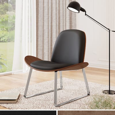 Corvus Mid-century Walnut Finish Accent Lounge Chair