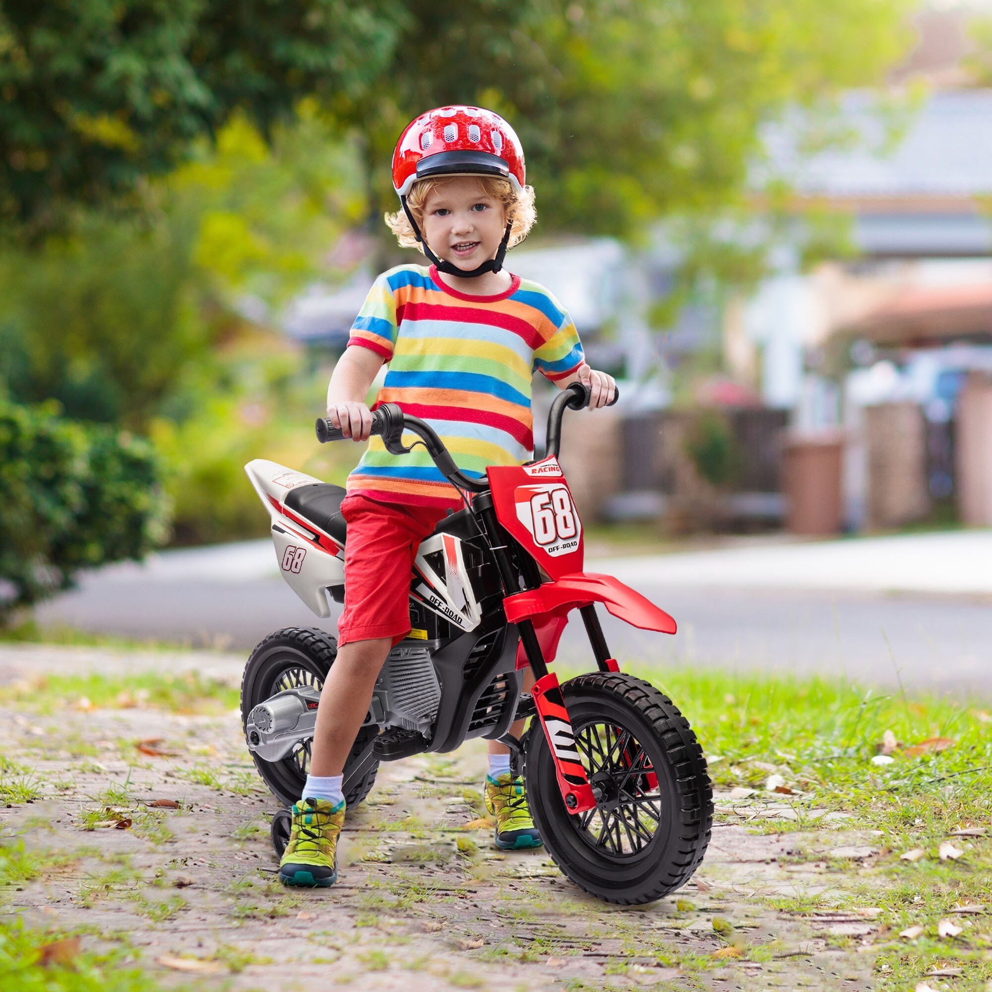 Dirt bike for kids with training wheels cheap
