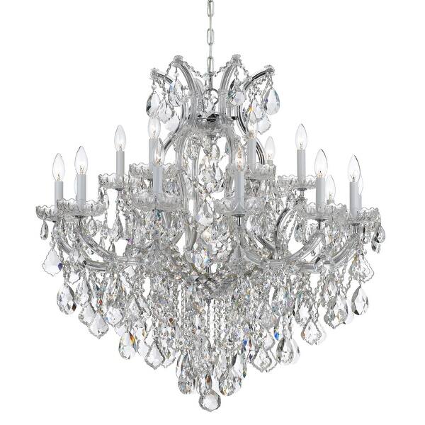 slide 1 of 1, Crystorama Lighting Group Maria Theresa 19 Light 35" Wide Chandelier Polished Chrome