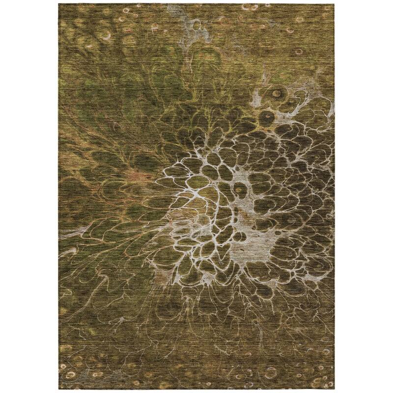 HomeRoots Abstract Transitional Rectangle Outdoor Rug