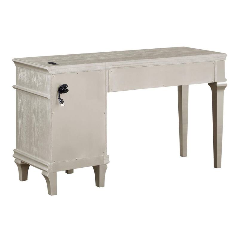 Aurelia Silver Oak 4-Drawer Vanity Table - N/A