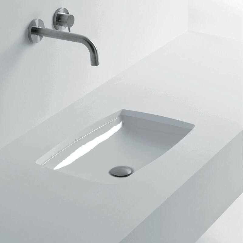 WS Bath Collections H10 19-7/10" Undermounted Bathroom Sink - Ceramic White