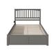 preview thumbnail 7 of 7, Mission King Platform Bed with Foot Board and 2 Drawers in Grey