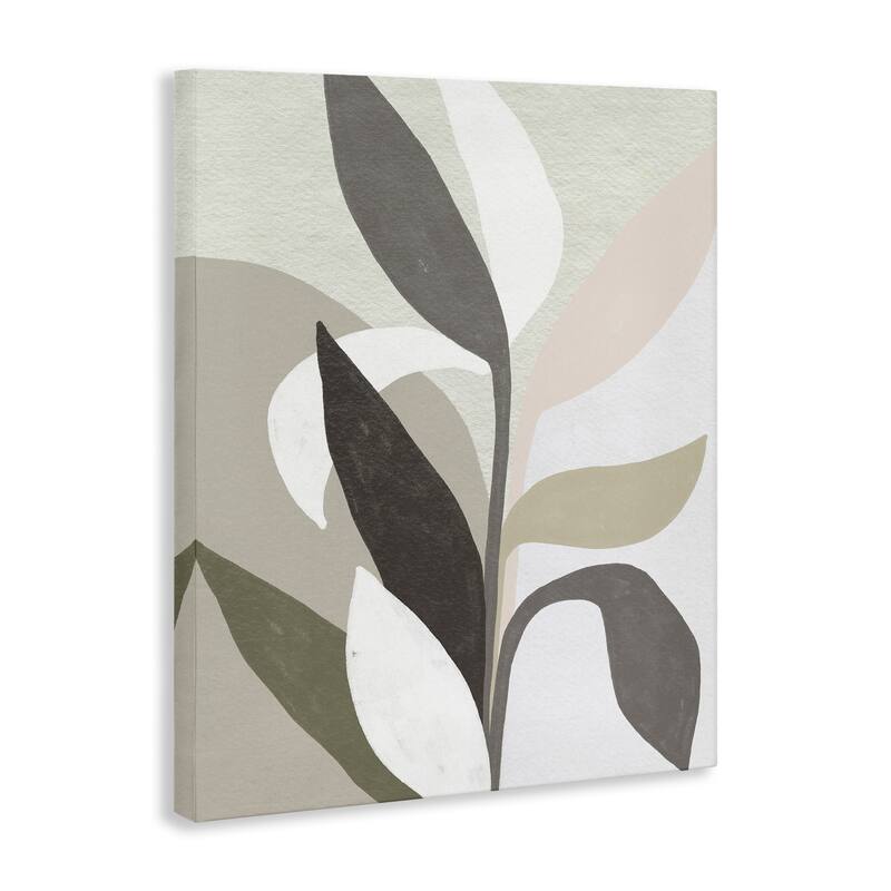 Stupell Soft Modern Organic Leaves Canvas Wall Art Design By June Erica Vess