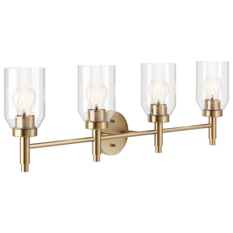 Kichler Lighting Madden Bathroom Vanity Light with Clear Glass - 34 - Champagne Bronze