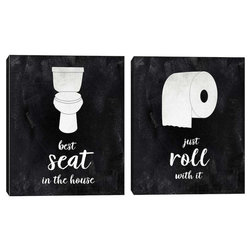 Best Seat & Roll by CAD Designs Set of 2 Canvas Art Prints