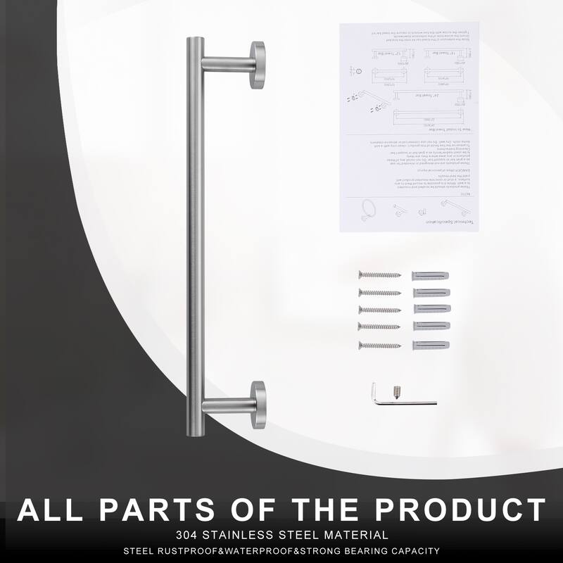 WOWOW Mutiple length Wall Mounted Stainless Steel Towel Bar