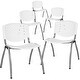 preview thumbnail 5 of 75, Powder-coated Metal/ Plastic Stackable Chair (Set of 5)