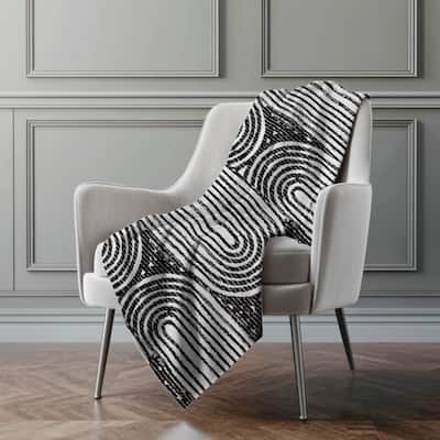 Premium Machine Washable Contemporary Sherpa Throw Blanket