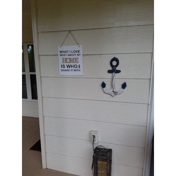 Shop Coastal Legume Wood Anchor Wall Decor Overstock 19529308