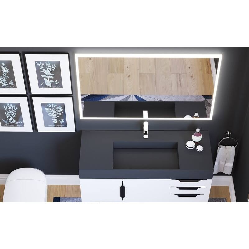 Smart Lisa Voice Activated LED Decorative Bedroom and Vanity Mirror