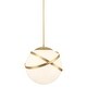 preview thumbnail 1 of 1, Minka Lavery 5432 Batignolles 14" Wide Pendant with White Glass Shade