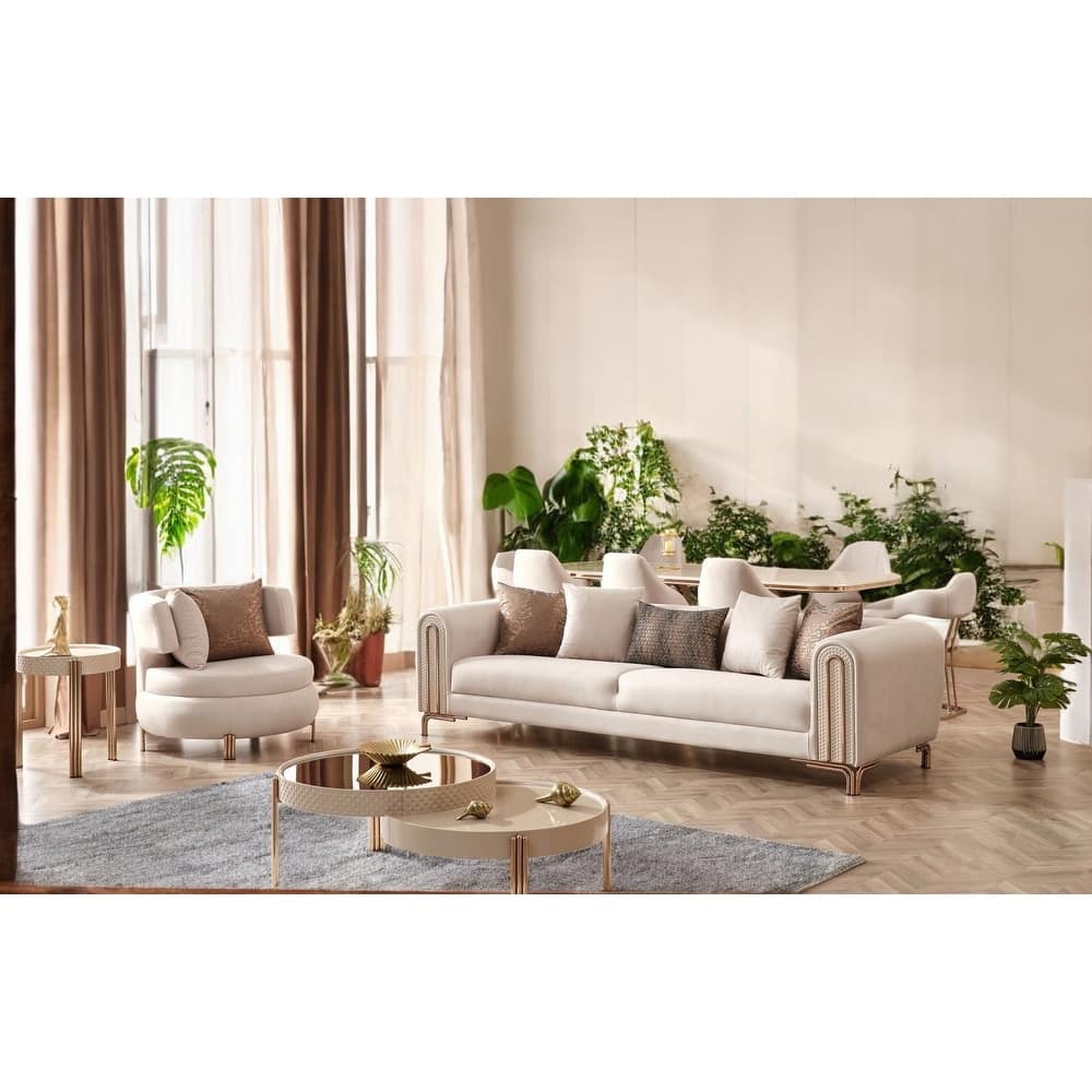 FreshVibe 2 Pieces Living Room Sets 1 Sofa 1 Chair