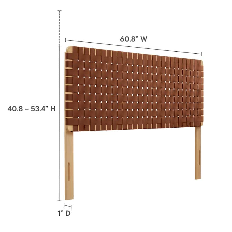 Sparta Twin/Full/Queen/King Vegan Leather Weave Headboard