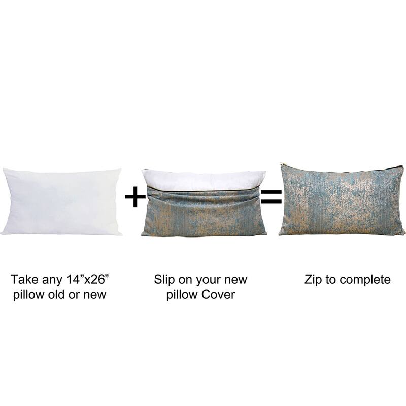 Peralta 2-piece Jacquard Chenille Zipper Pillow Shell Set, NO INSERT