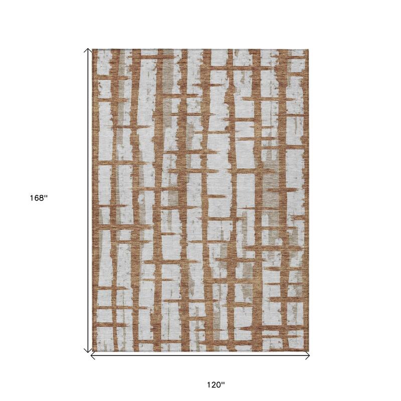 HomeRoots Striped Transitional Rectangle Outdoor Rug