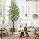 preview thumbnail 13 of 11, Faux Tree Indoor Artificial Olive Tree with Leaves and Fruits