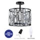 preview thumbnail 7 of 5, C Cattleya 4-Light Crystal Semi Flush Mount Ceiling Light Fixture - W13.5"xL13.5"xH13.75"