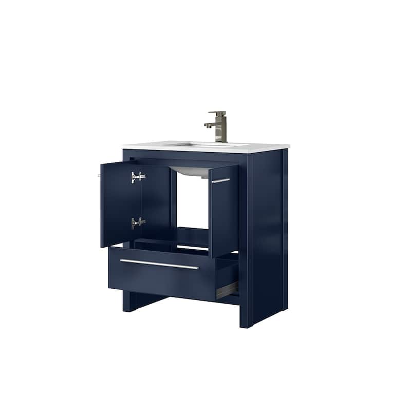 Lafarre Bath Vanity Quartz Top, Sink and Gun Metal Faucet
