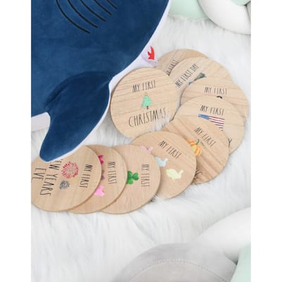 Rae Dunn Baby Holiday Milestone Plagues - Set of 10