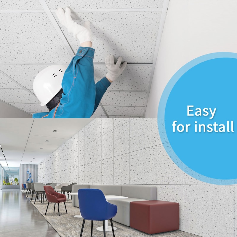 Art3d Flexible PET Sound Panels, 24x24 Inch, 12 Tiles, Off-White