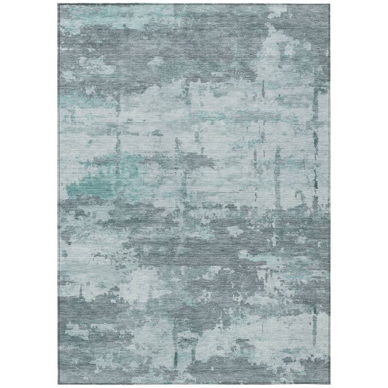 Machine Washable Indoor/ Outdoor Crouppen Modern Chantille Rug