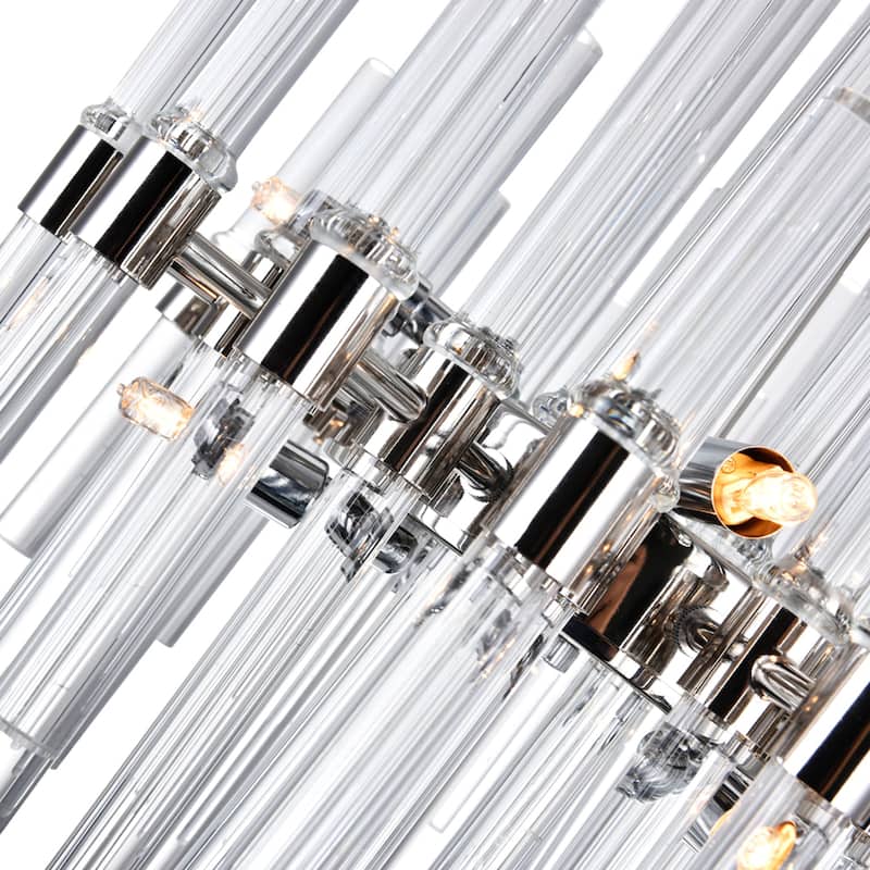 Miroir 8 Light Chandelier With Polished Nickel Finish - Polished Nickel