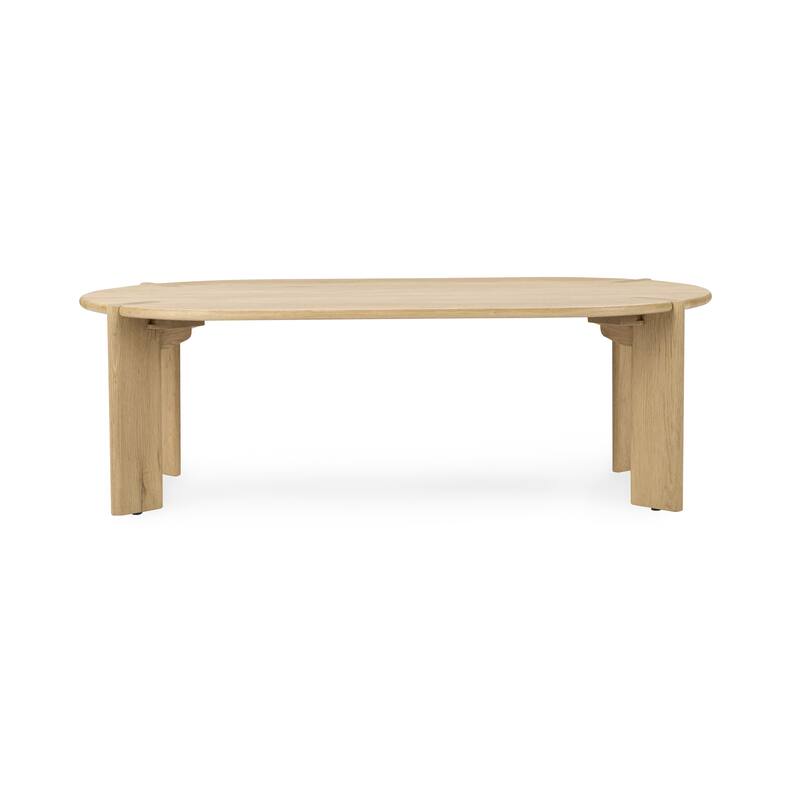 Kering Oak Wood Oval Coffee Table by Kosas Home