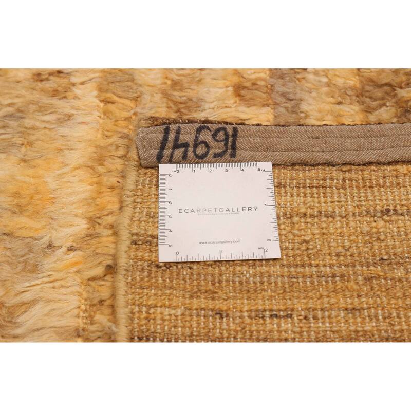 ECARPETGALLERY Hand-knotted Finest Peshawar Ziegler Orange Wool Rug - 9'10 x 9'10