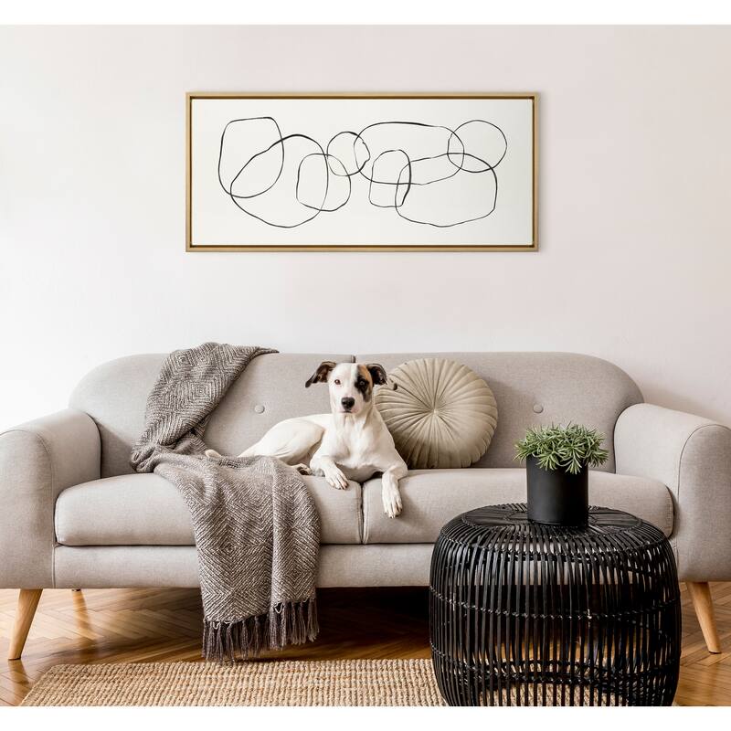 Kate and Laurel Sylvie Circles Canvas by Teju Reval of SnazzyHues