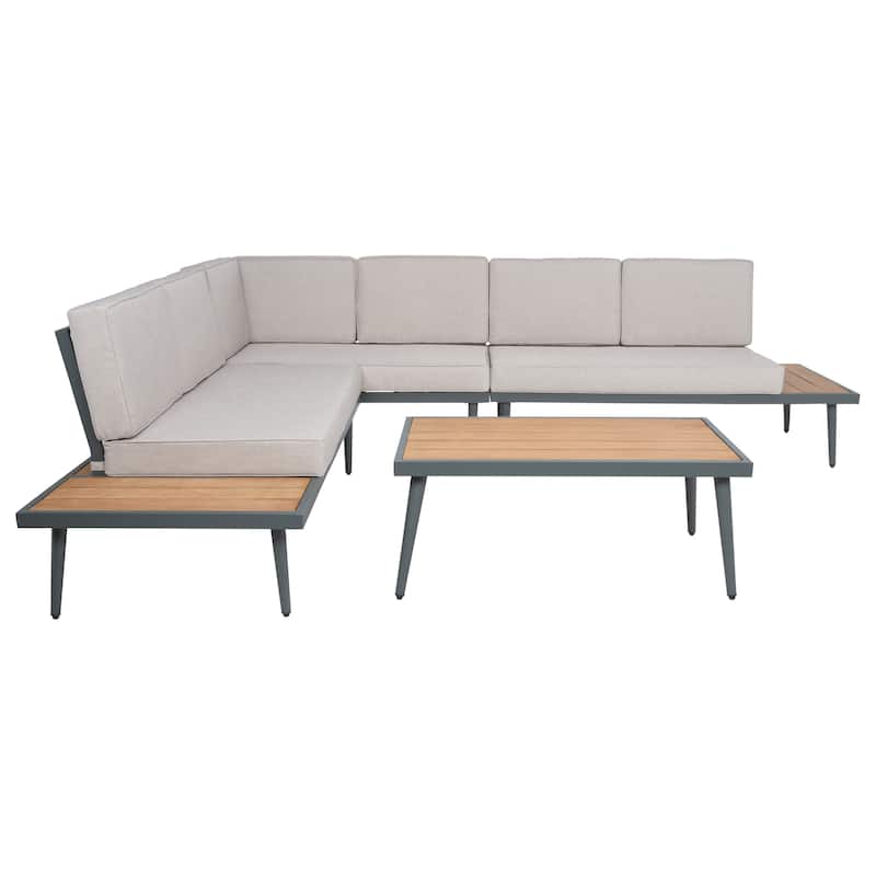 SAFAVIEH Outdoor Wendela Corner Living Set - 47W x 28D x 38H