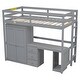 preview thumbnail 22 of 22, Twin Size Loft Bed with Integrated Wardrobe, Desk, and Storage Drawers, Space-Saving White Design