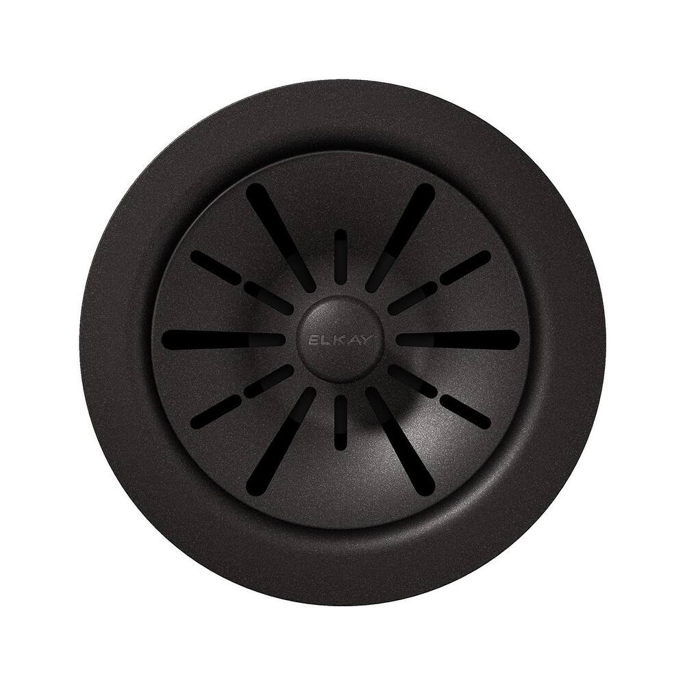 Elkay Quartz Perfect Drain 3-1/2" Polymer Disposer Flange with Removable Basket Strainer and Rubber Stopper