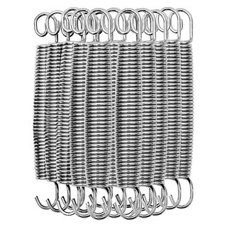 20 pcs 7" Heavy-Duty Galvanized Steel Trampoline Springs Replacement Kit-Silver