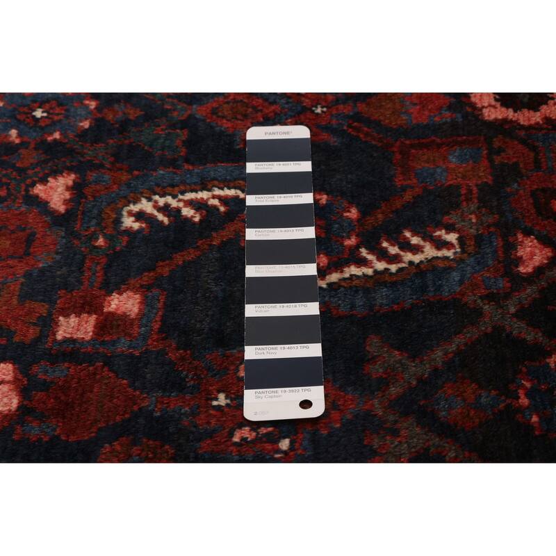 ECARPETGALLERY Hand-knotted Anadol Navy, Red Wool Rug - 3'8 x 10'0
