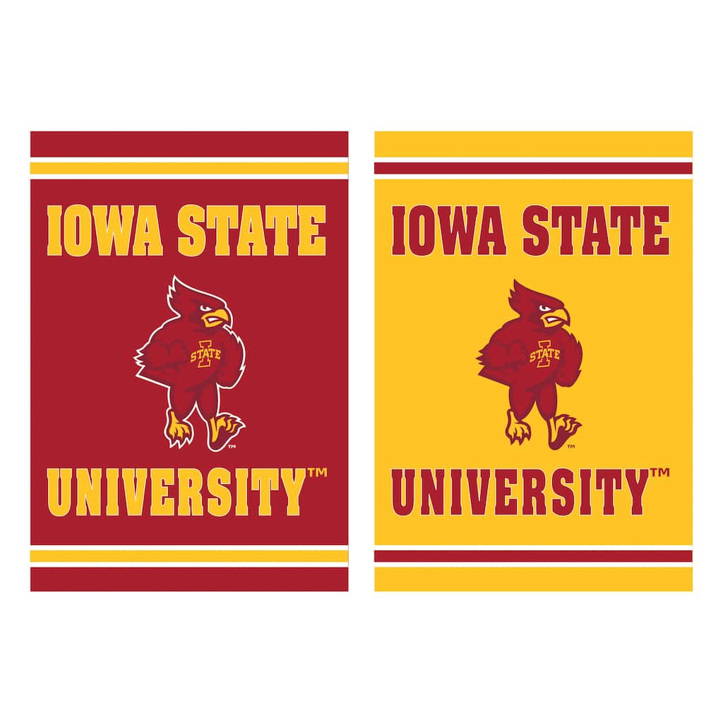 Embossed Suede Flag, Garden Size, Iowa State University