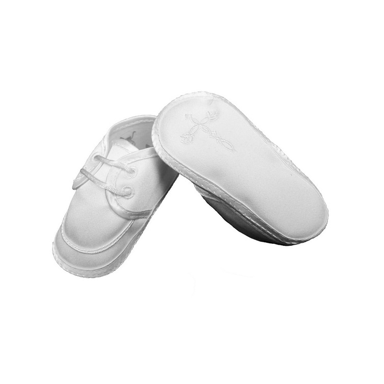 satin christening shoes