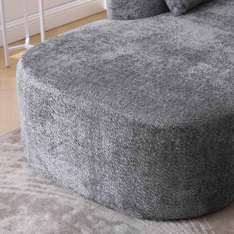 Living Room Oversized Comfy Boucle Sofa