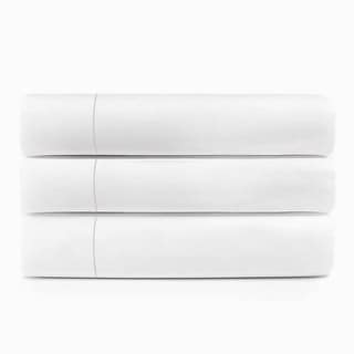 Superior Cotton Blend Hotel Quality White Flat Bed Sheet Set of 3 - Bed ...