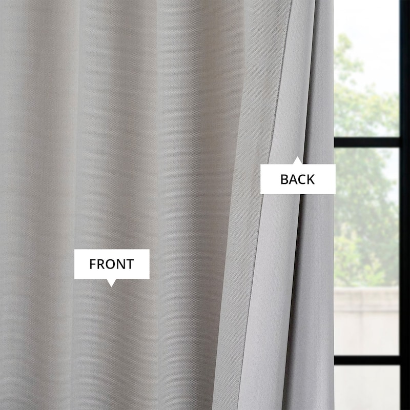 Exclusive Fabrics Textured Faux Linen Extra Wide Room Darkening Curtains for Bedroom & Living Room Curtains (1 Panel)