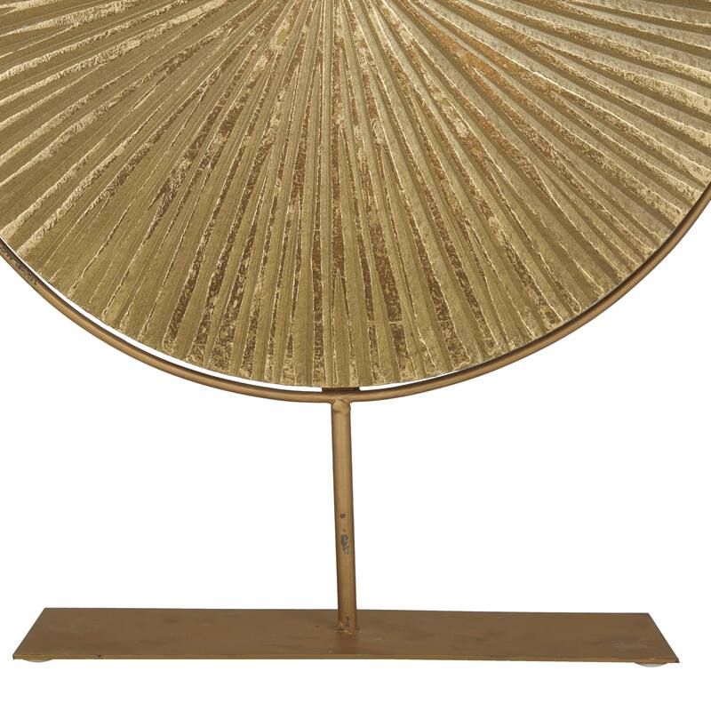 CosmoLiving by Cosmopolitan Gold, Black or White Wood Carved Starburst Decorative Sculpture with Stand